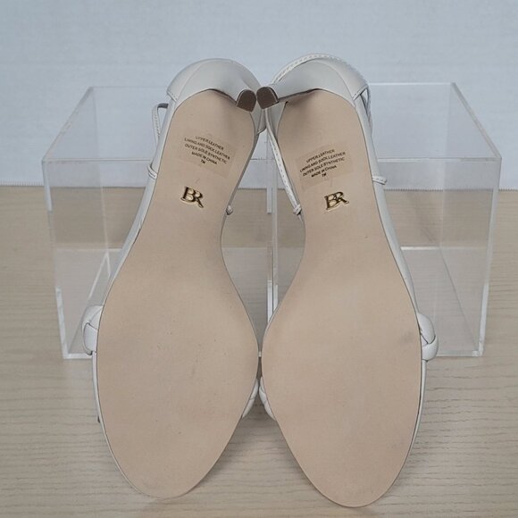 Banana Republic Treccia Braided Bone Leather Strappy Stiletto Heels Size 7M - Picture 10 of 16
